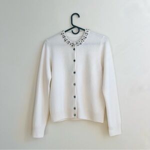 100% Cashmere Crystal Embellished Cardigan